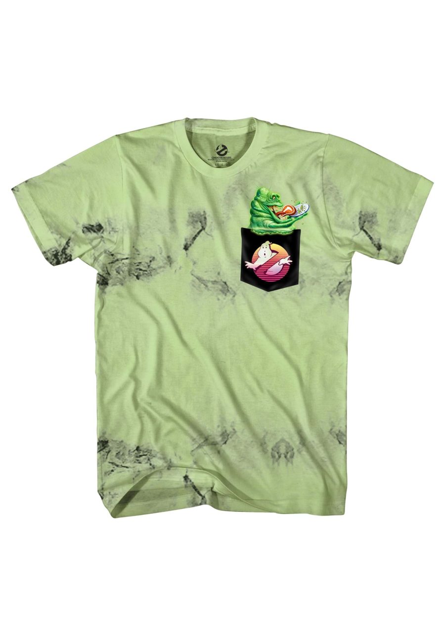 Adult Ghostbusters Slimer Pocket T-Shirt