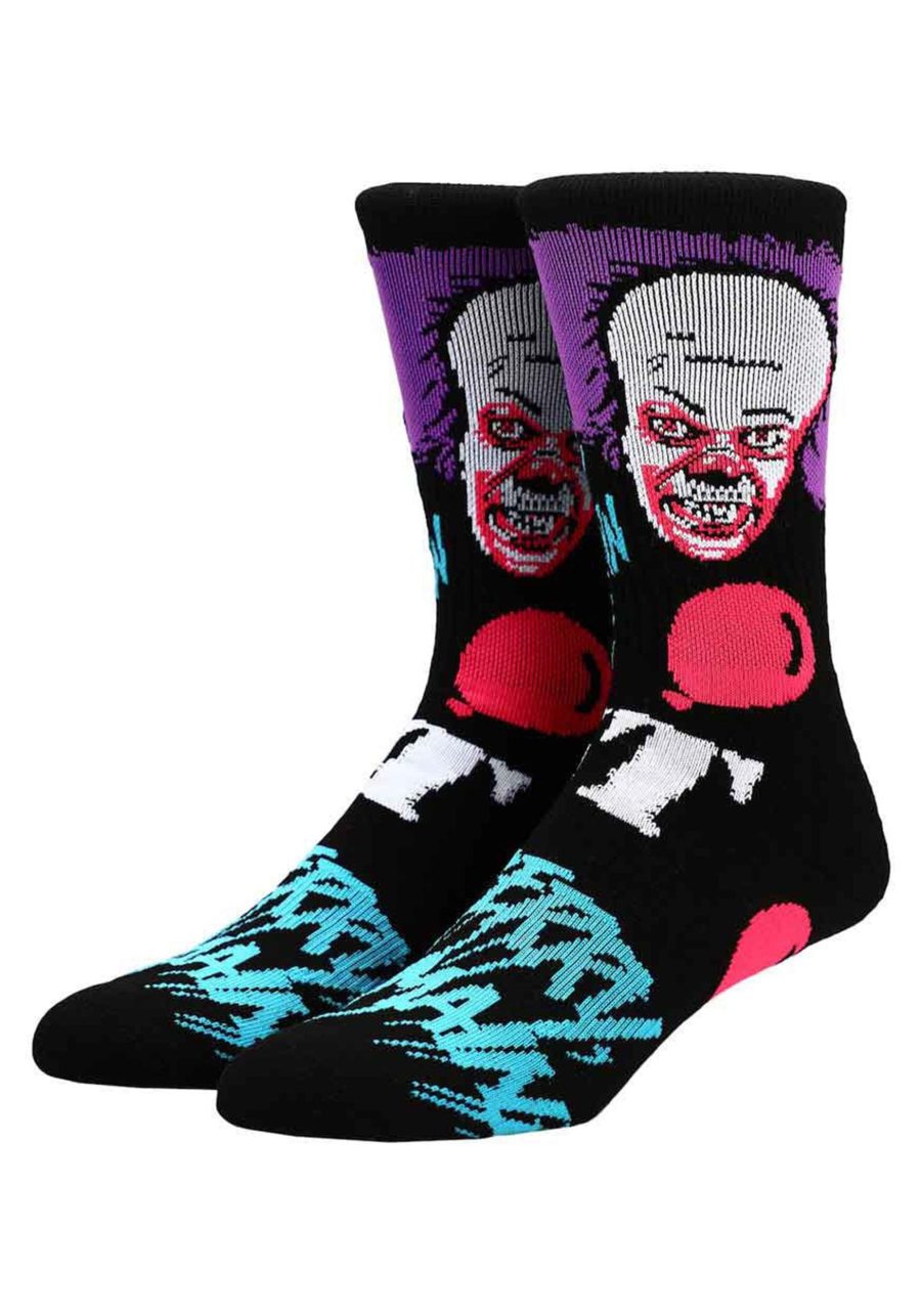 Adult IT Classic Pennywise Black Light Crew Socks