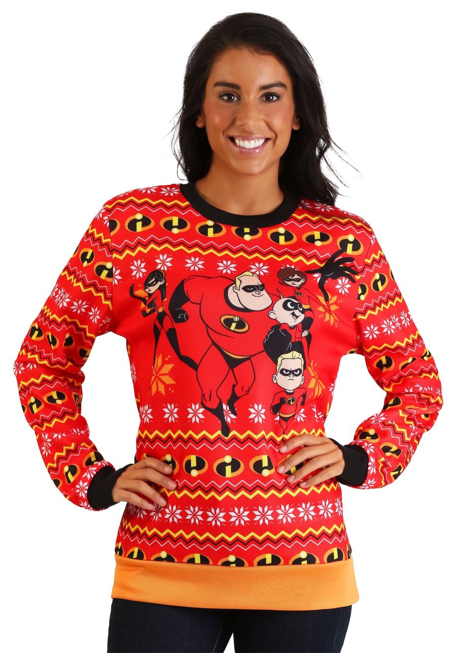 Adult Incredibles Red Ugly Christmas Sweater