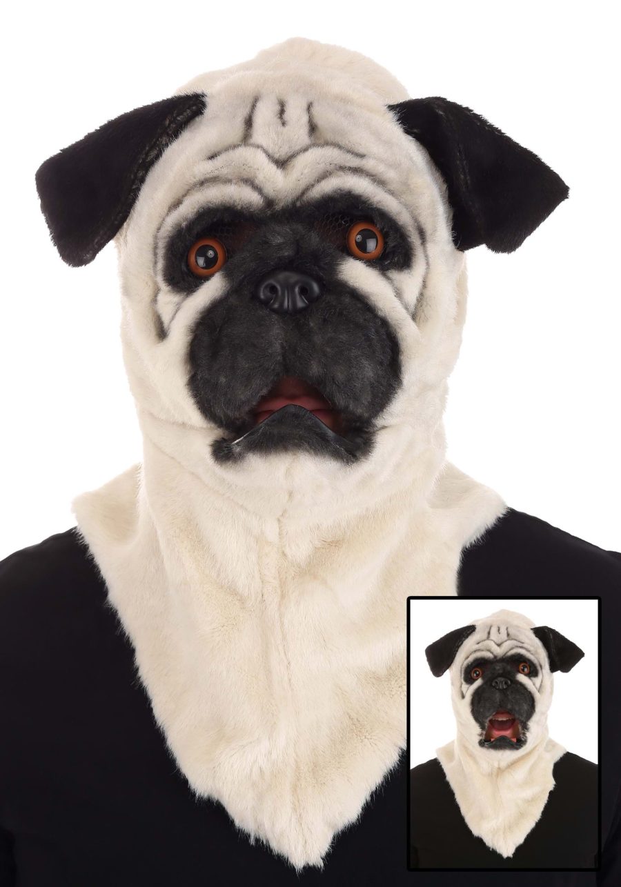 Adult Mouth Mover Pug Mask