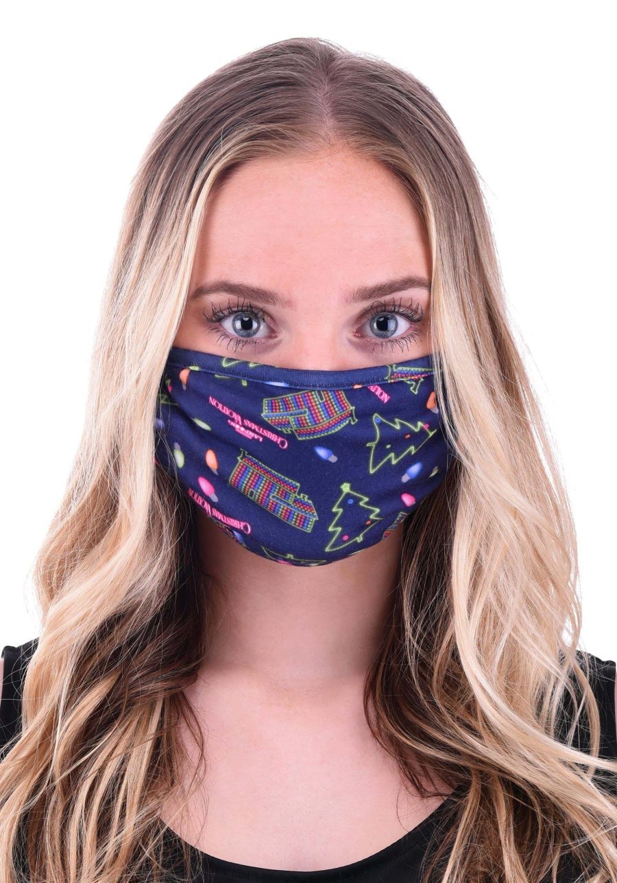 Adult Neon All Over Print Christmas Vacation Face Mask