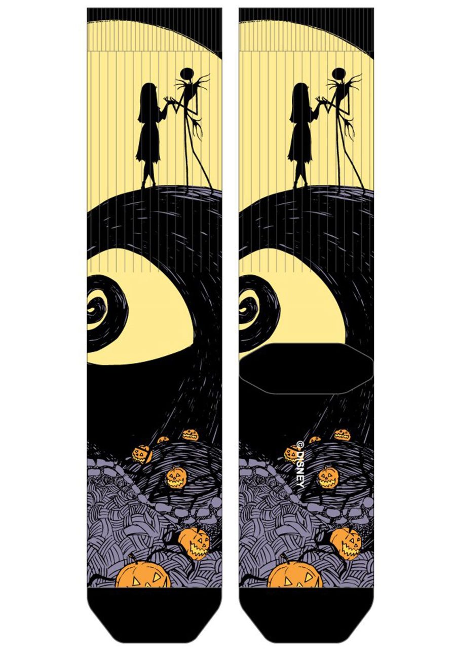 Adult Nightmare Before Christmas Hill Scene Sublimated Socks