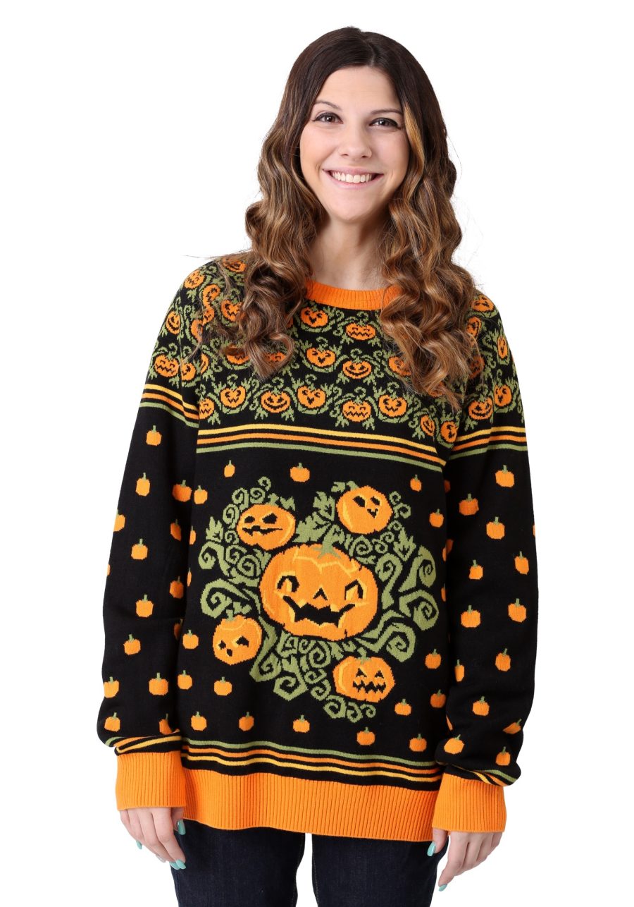 Adult Pumpkin Patch Ugly Halloween Sweater