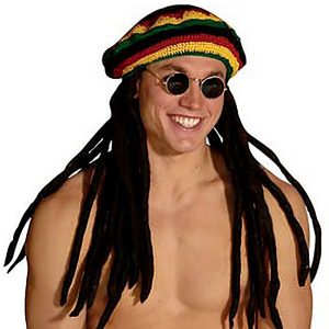 Adult Rasta Costume Hat with Dreadlocks