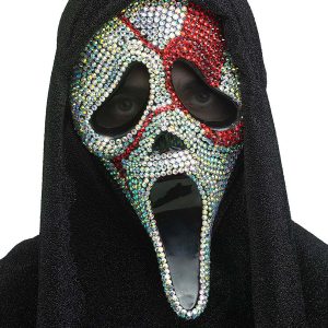 Adult Rhinestone Bloody Bling Ghost Face Mask