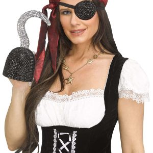 Adult Rhinestone Pirate Hook Accessory