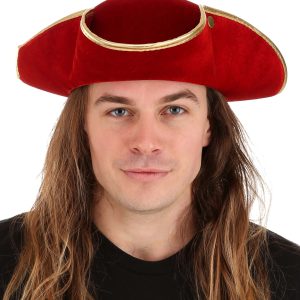 Adult Rum Pirate Red Costume Hat