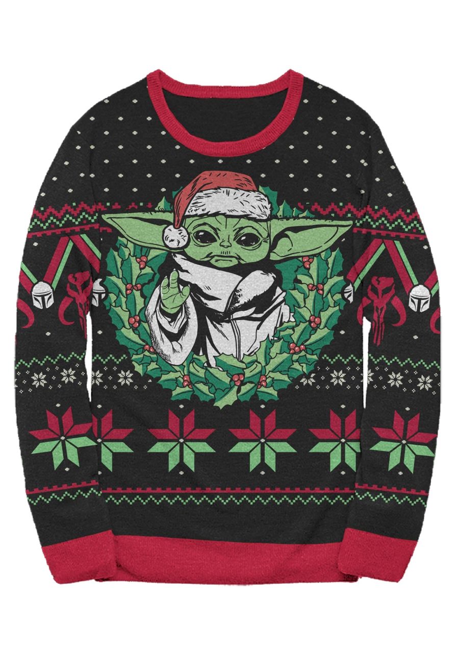 Adult Star Wars Grogu Wreath Holiday Sweater