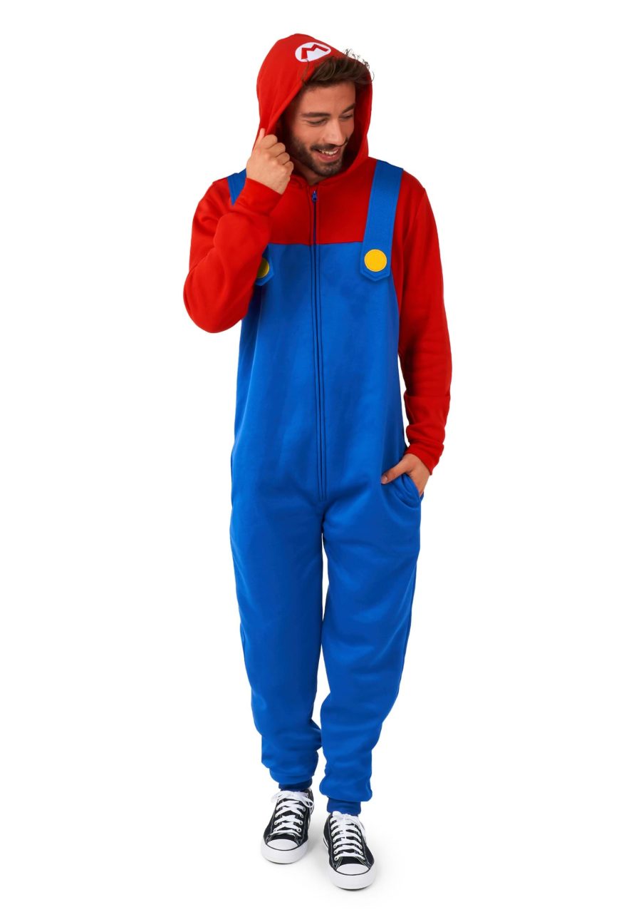 Adult Super Mario Bros. Mario Costume Onesie