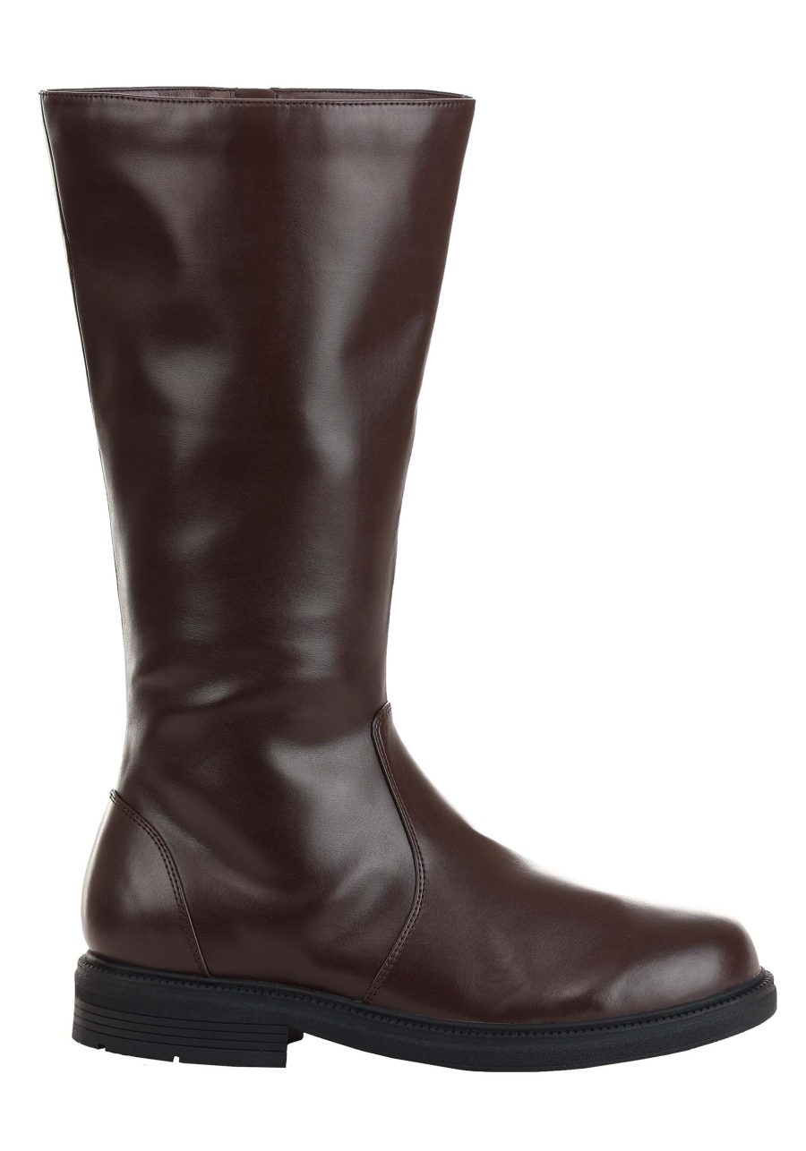 Adult Tall Brown Costume Boots