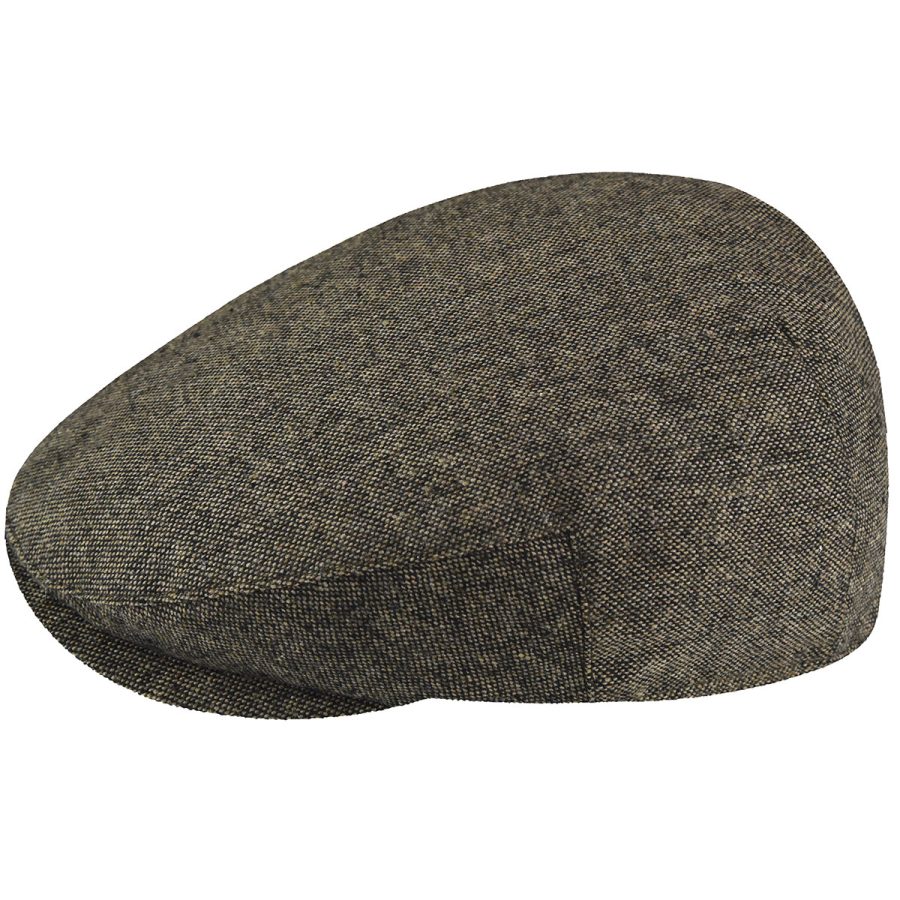 Ainsley Earflap Flat Cap - Brown Tweed/M