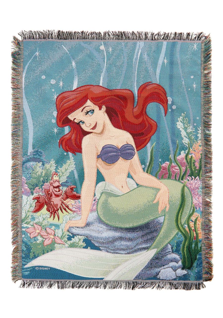 Ariel Garden Mermaid Tapestry Throw