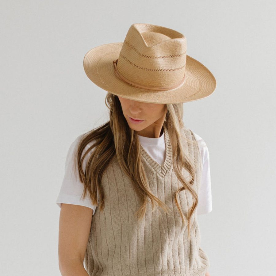 Arlo Fedora with Nude Band - Honey / M/L