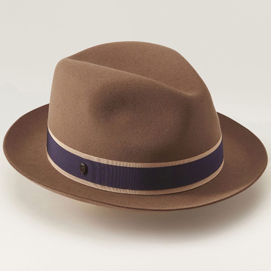 Atticus Fedora - Camel Rock/Navy/Nude / L