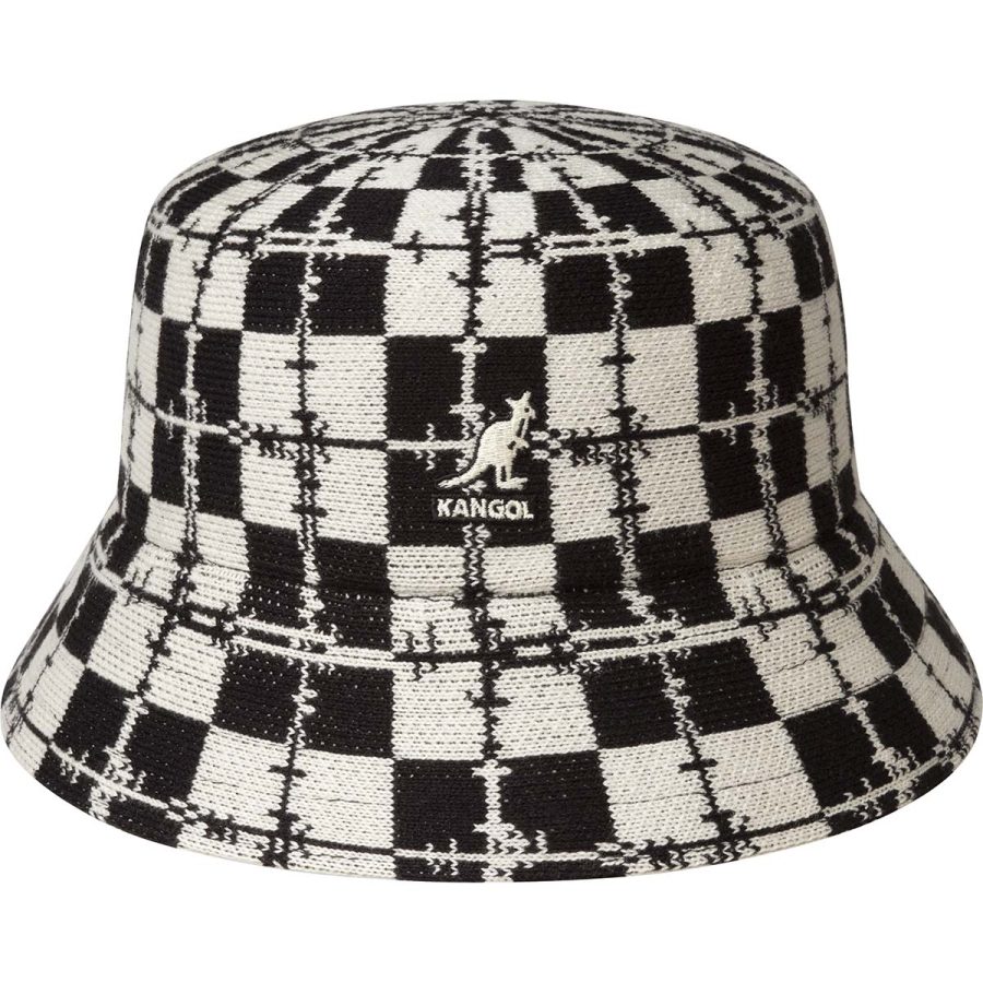 Barbed Check Bucket - Black/Cream / M