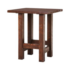 Barnwood Pub Table: with Barnwood Dark Finish