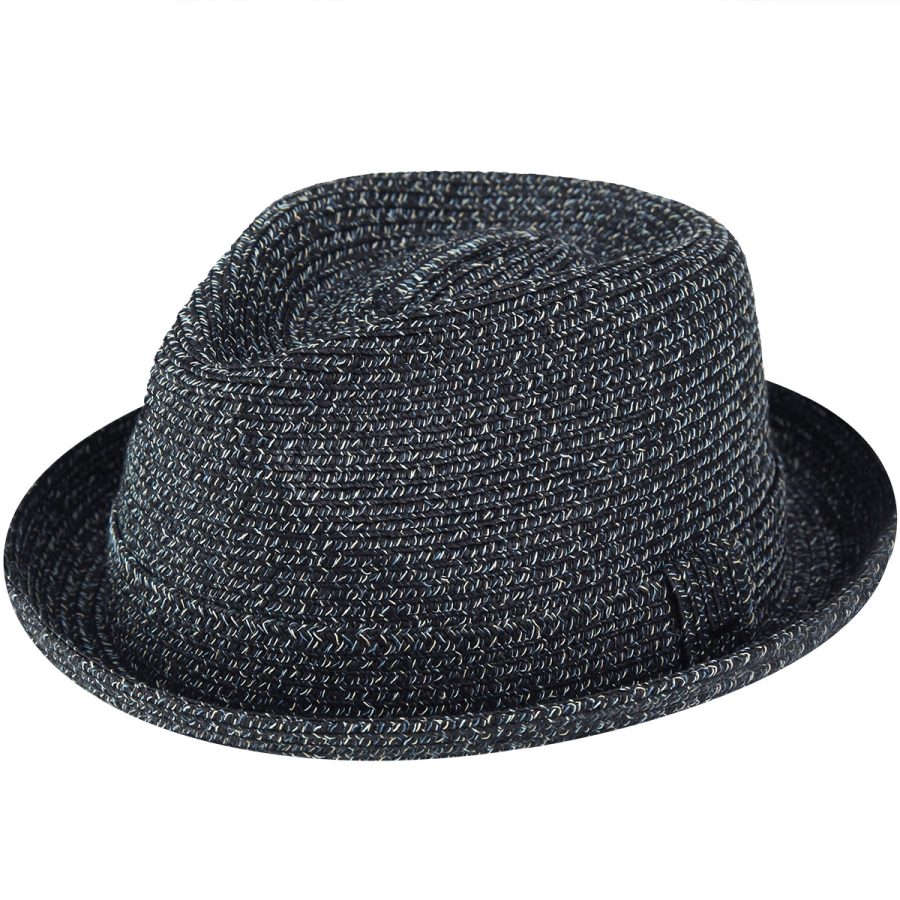 Billy Braided Trilby - Dark Blue Heather/L