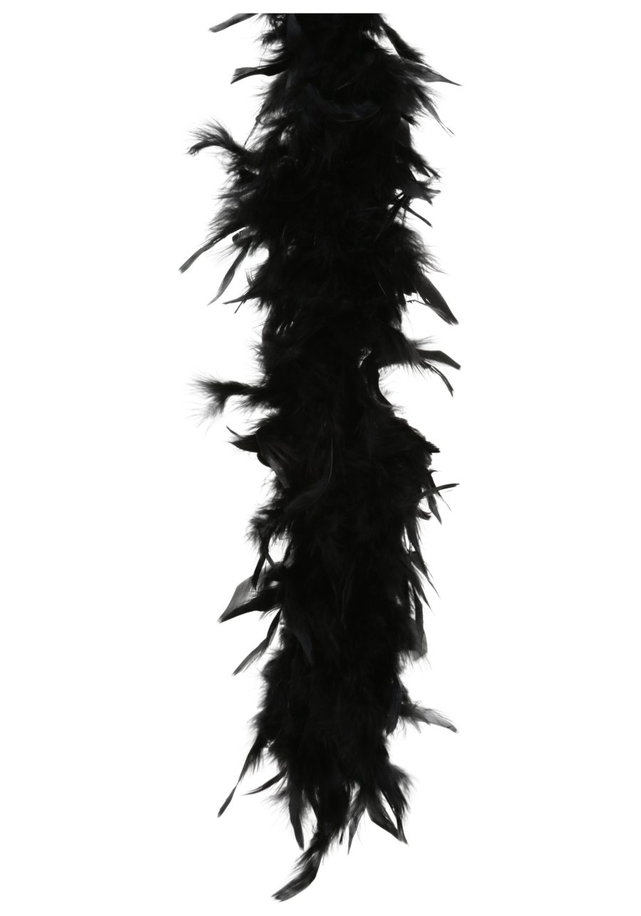 Black 80 Gram Feather Boa for Women