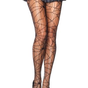 Black Spiderweb Tights for Women