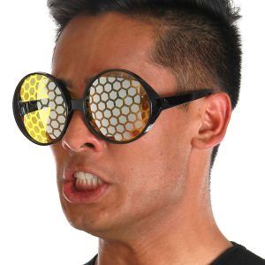 Black & Yellow Bug Eyes Glasses