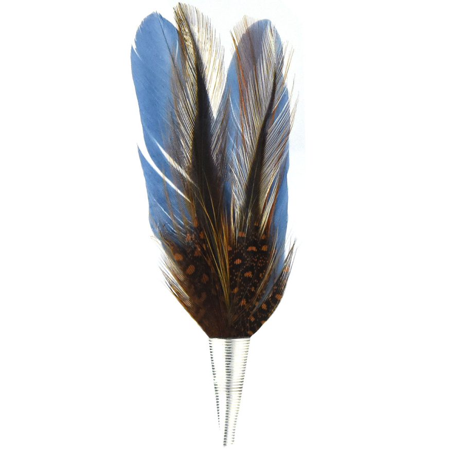 Blue & Grey Feather - Blue/MISC