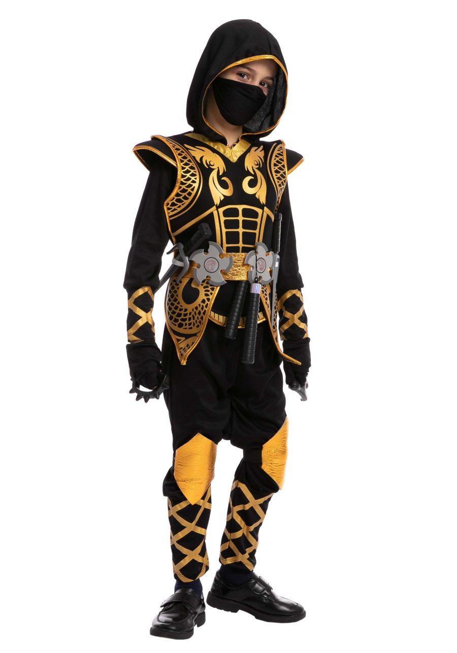 Boy's Golden Ninja Costume