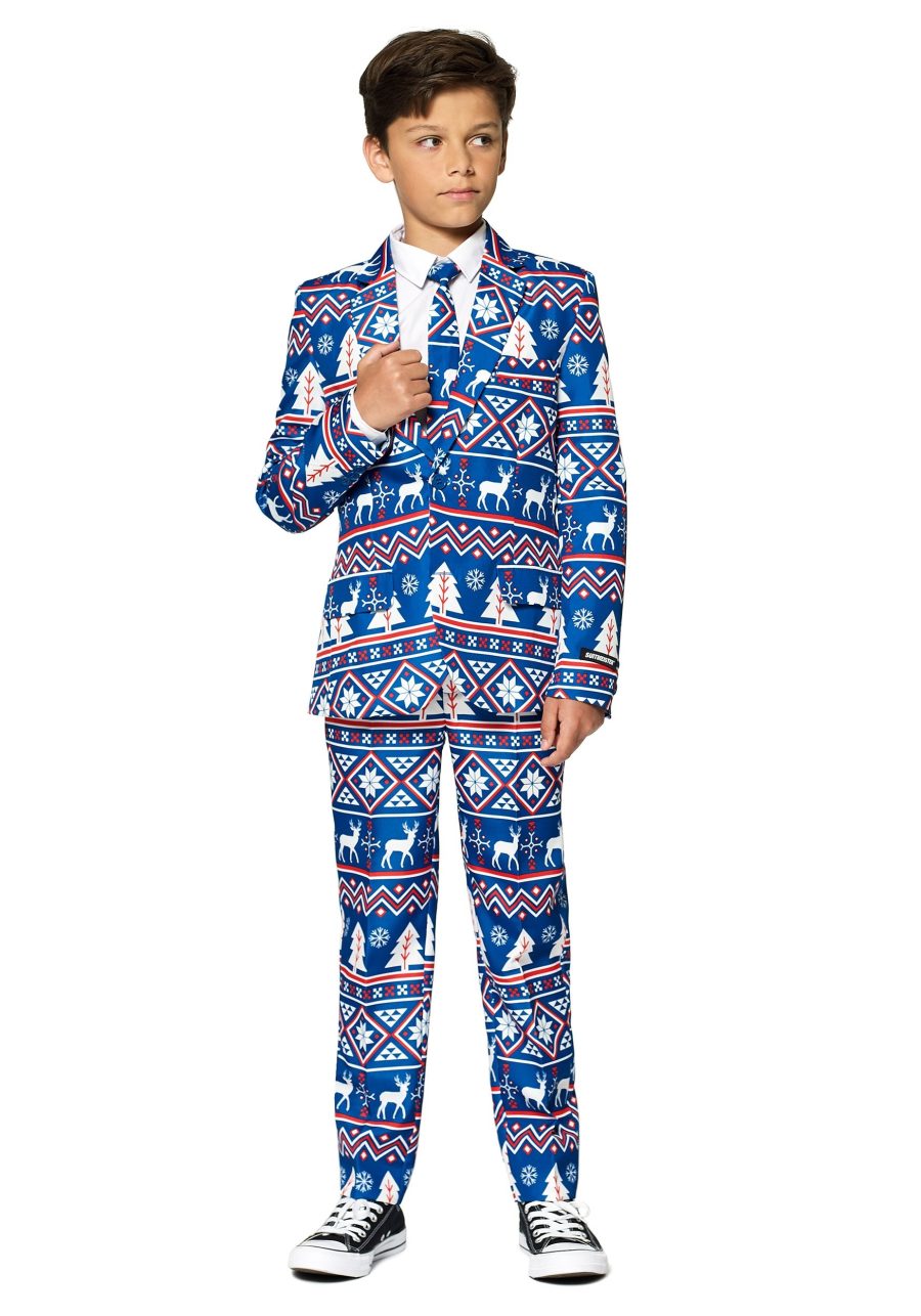 Boy's Suitmeister Christmas Blue Nordic Suit