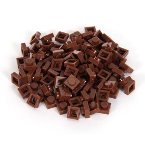 Bricky Blocks 100 Pieces 1x1 Brown