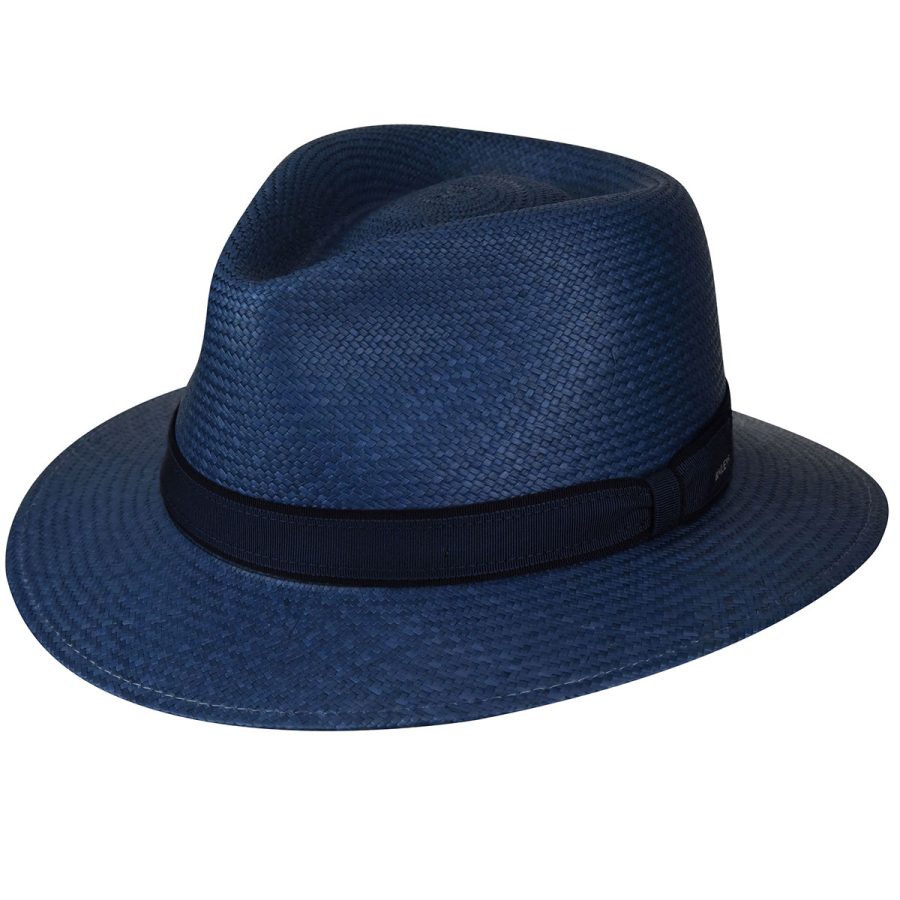 Brooks Panama Fedora - Denim/S