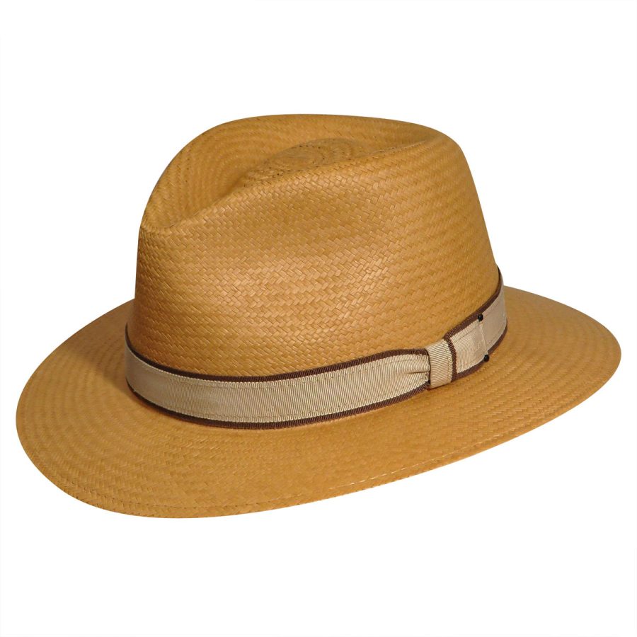 Brooks Panama Fedora - Honey/S