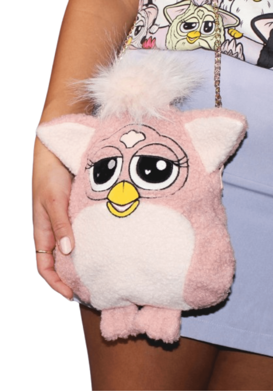 Cakeworthy Furby Figural Pink Crossbody Bag