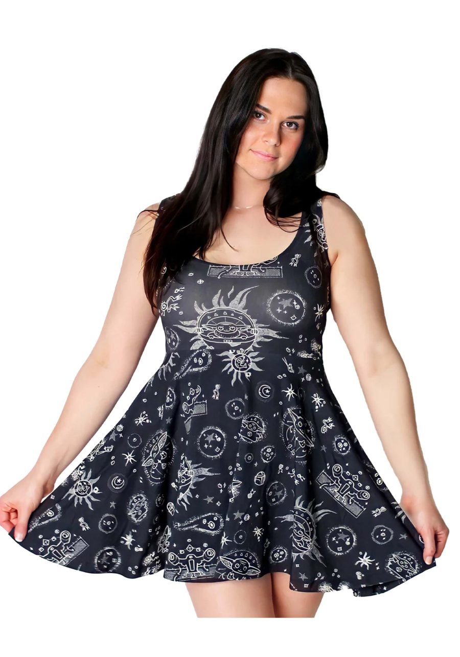 Cakeworthy Women's Star Wars Grogu Celestial Dress