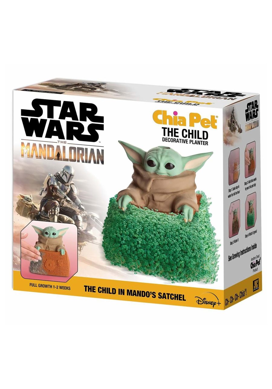 Chia Pet Mandalorian The Child Grogu in Mando's Satchel