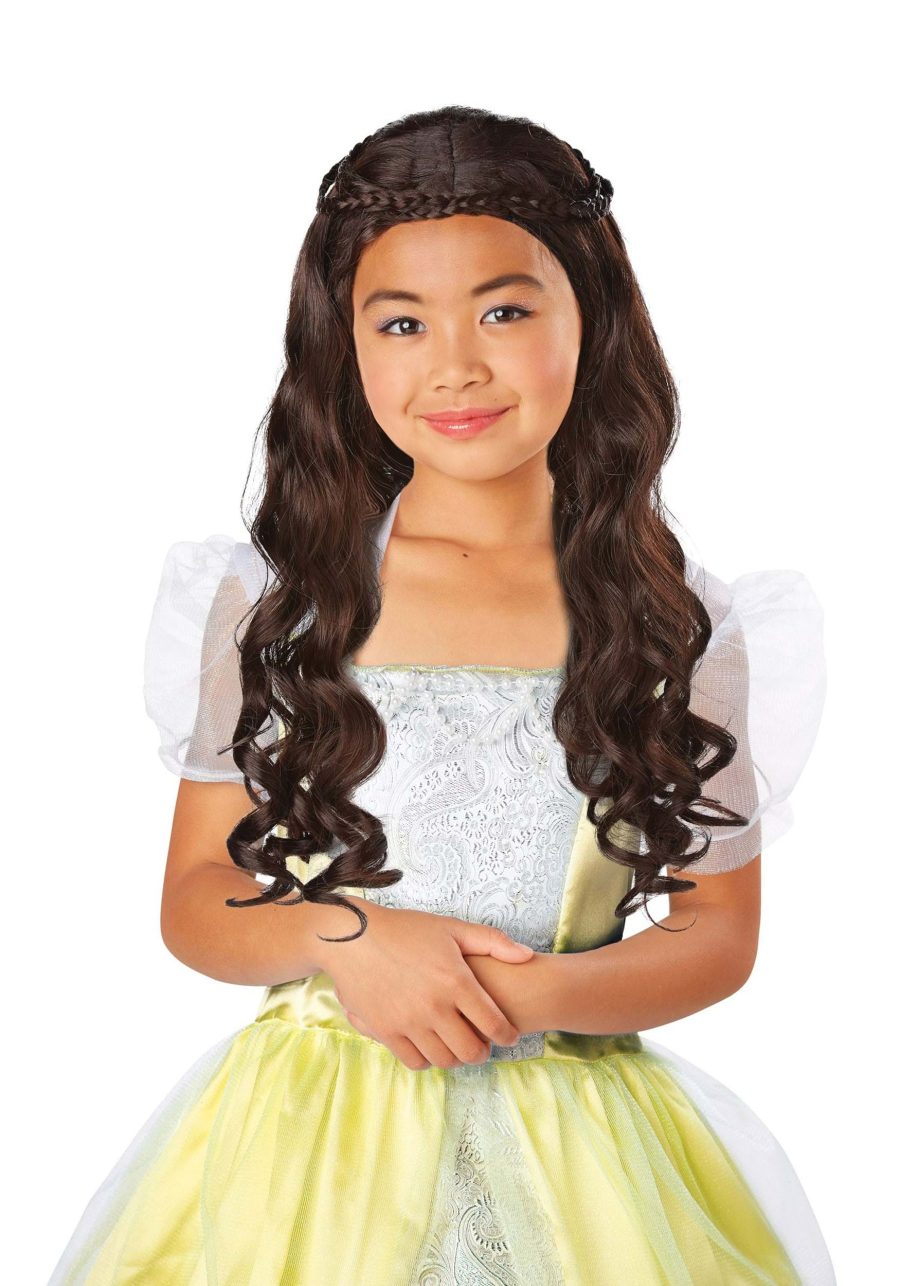 Child Brown Enchanted Princess Wig