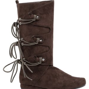 Child Brown Renaissance Costume Boots