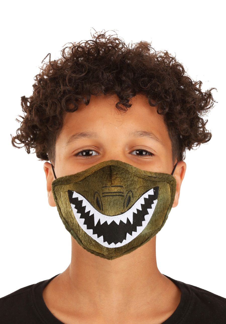 Child Dinosaur Sublimated Face Mask