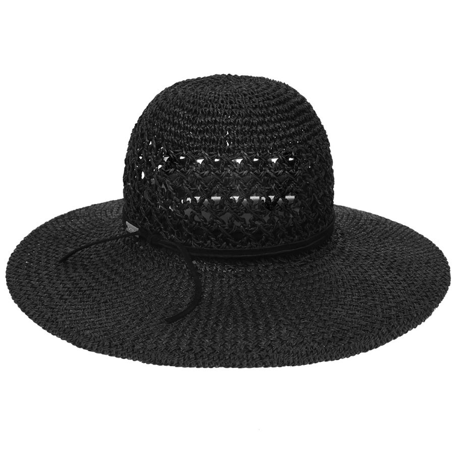 Coretta Wide Brim Floppy Hat - Black/S