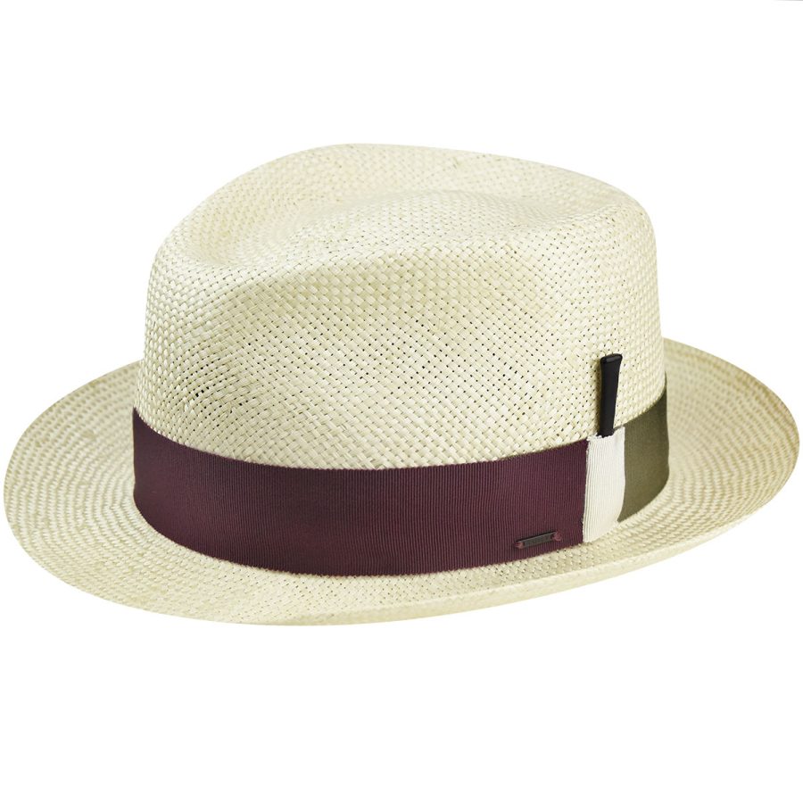 Costigan Fedora - Natural/Deep Red/S