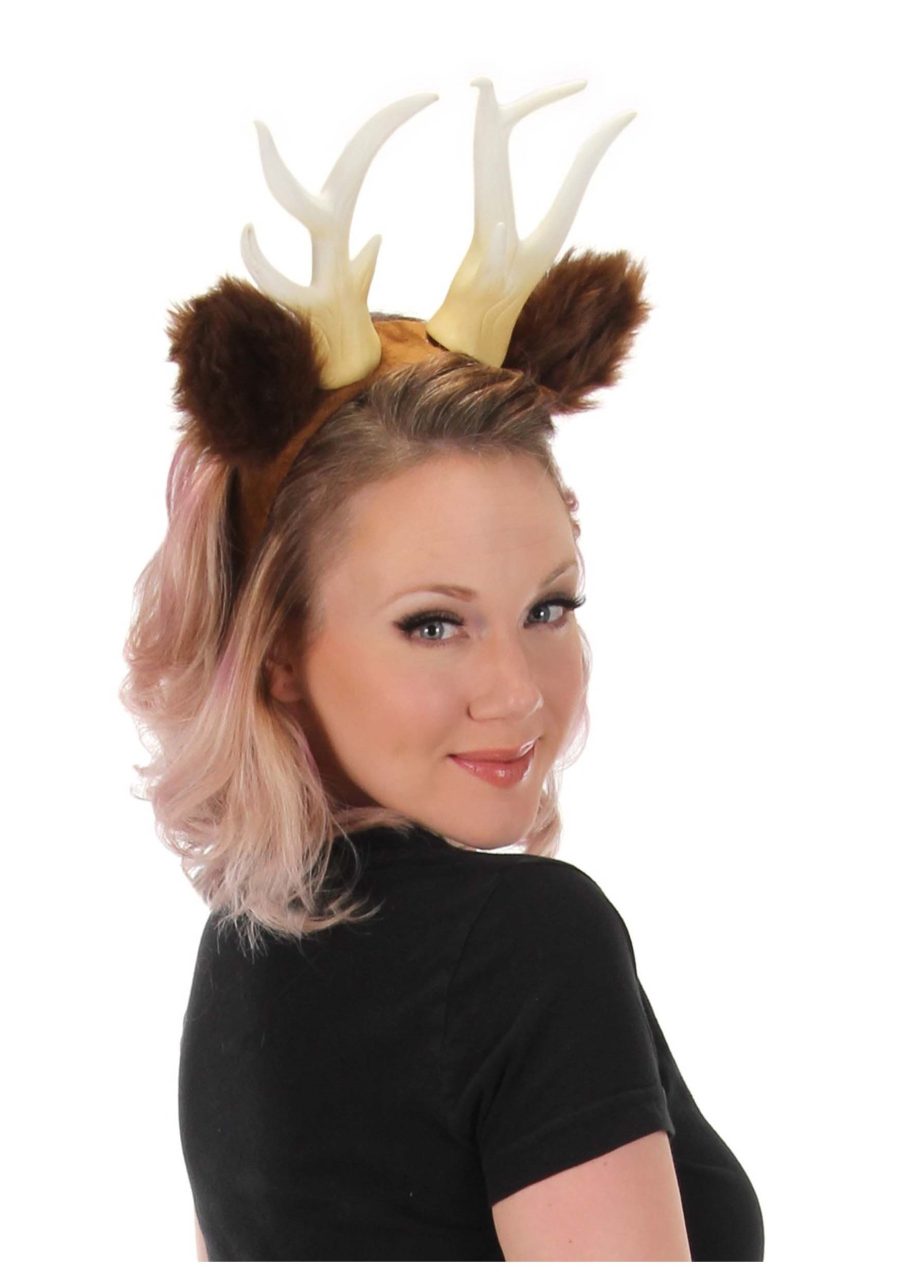 Costume Deer Antlers with Ears Headband