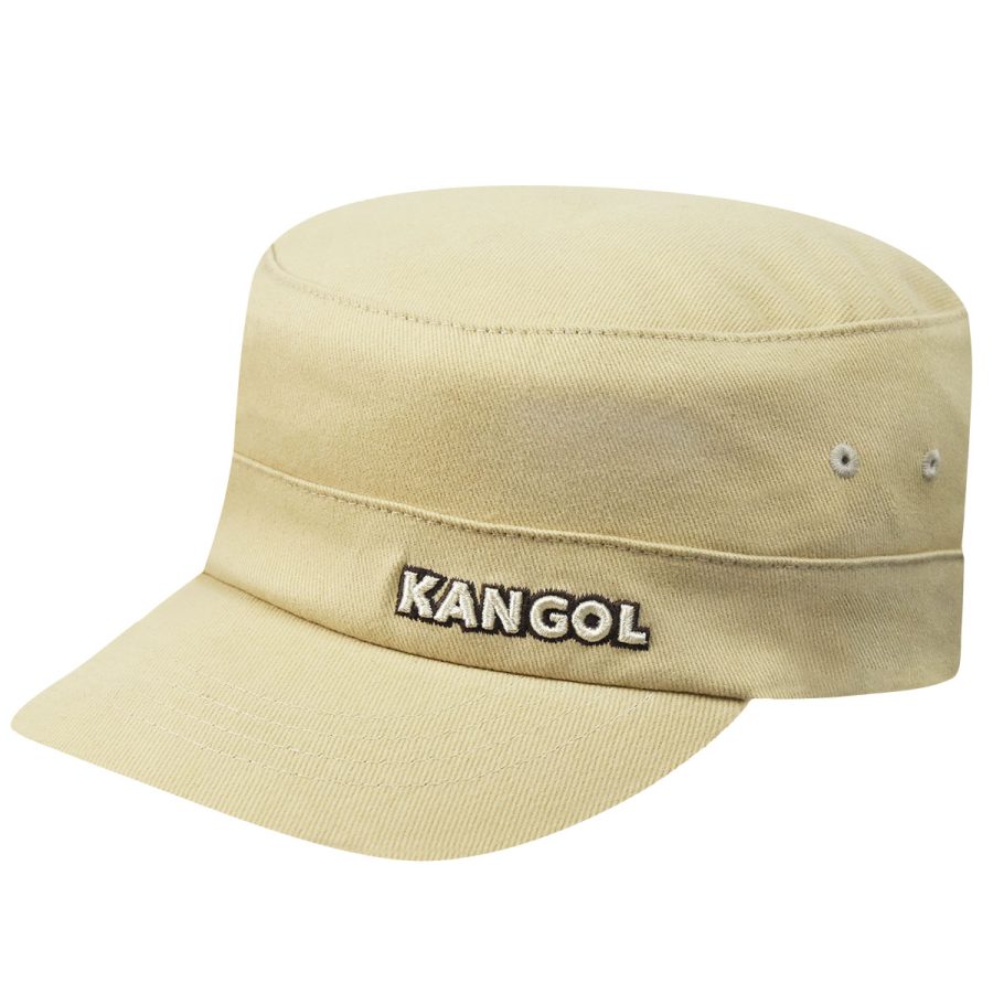 Cotton Twill Army Cap - Beige/L/XL