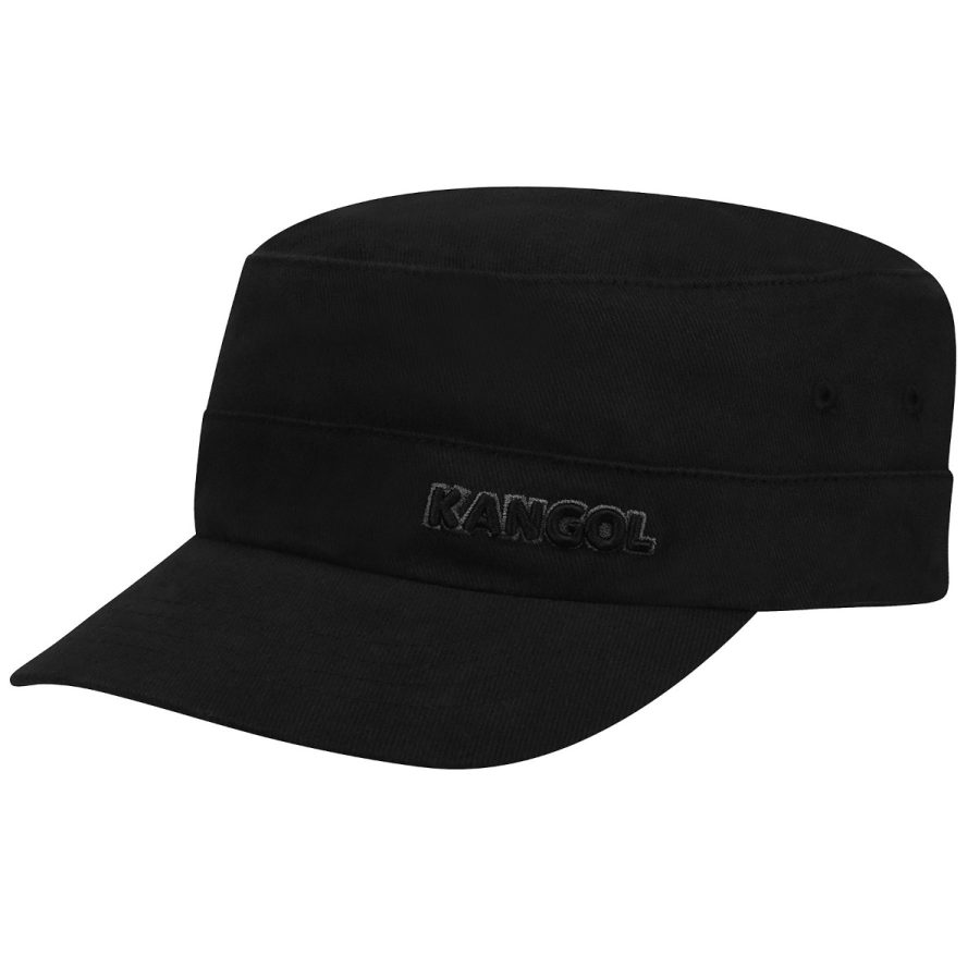 Cotton Twill Army Cap - Black/L/XL