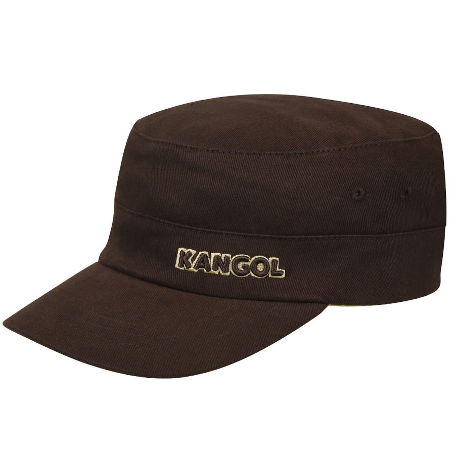 Cotton Twill Army Cap - Brown/S/M