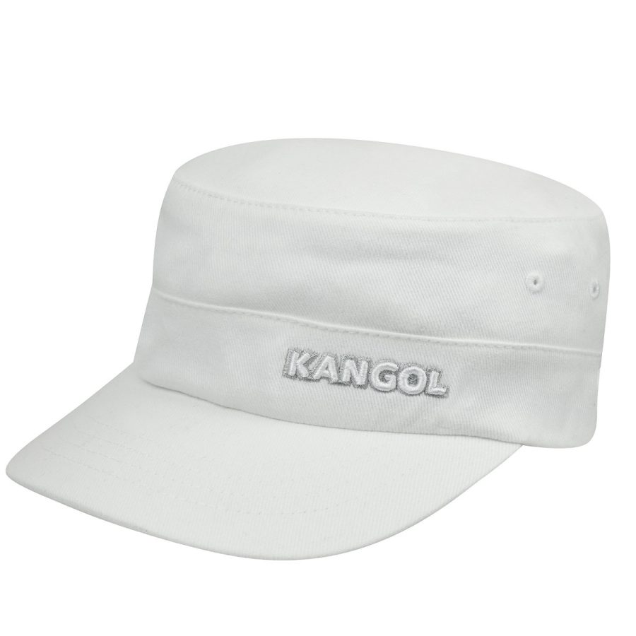 Cotton Twill Army Cap - White/L/XL