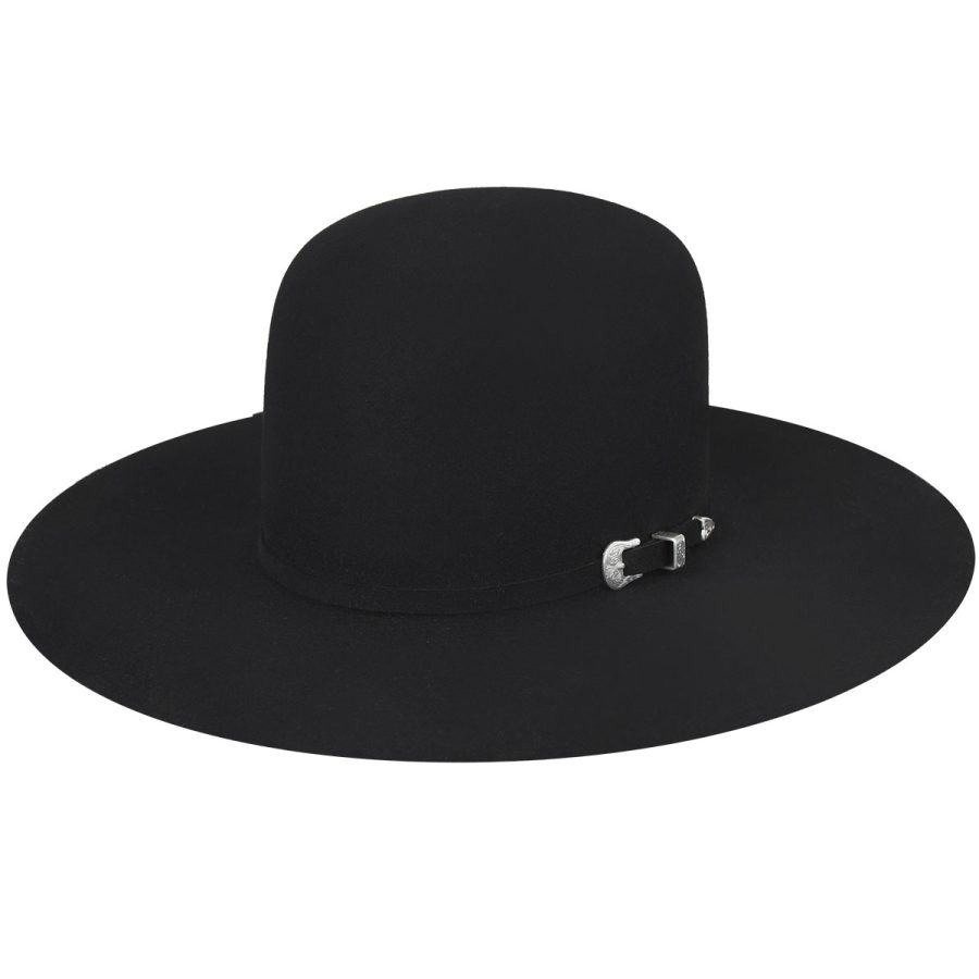 Courtright 7X Open Cowboy Western Hat - Black/6 3/4