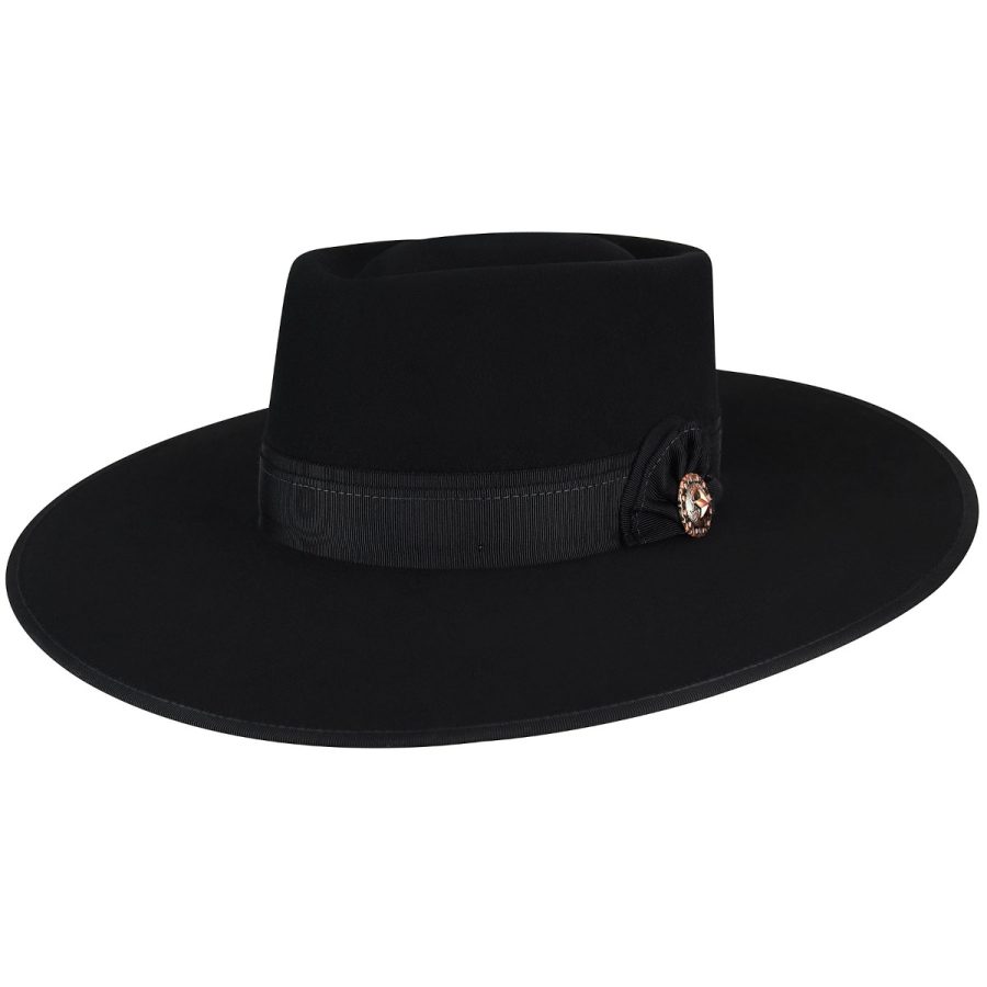 Cowpuncher Western Hat - Black/6 3/4