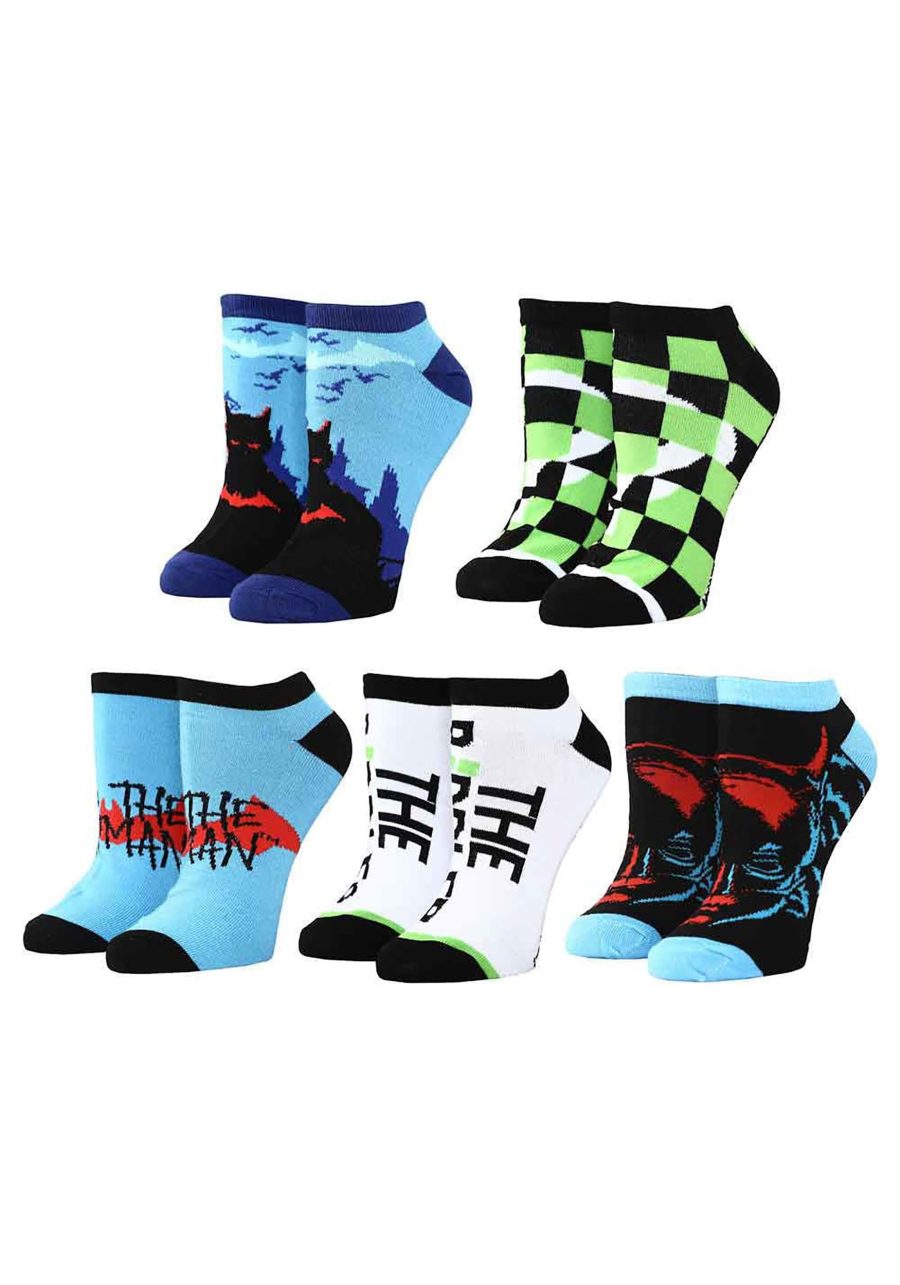 DC Comics The Batman 5 Pair Ankle Socks