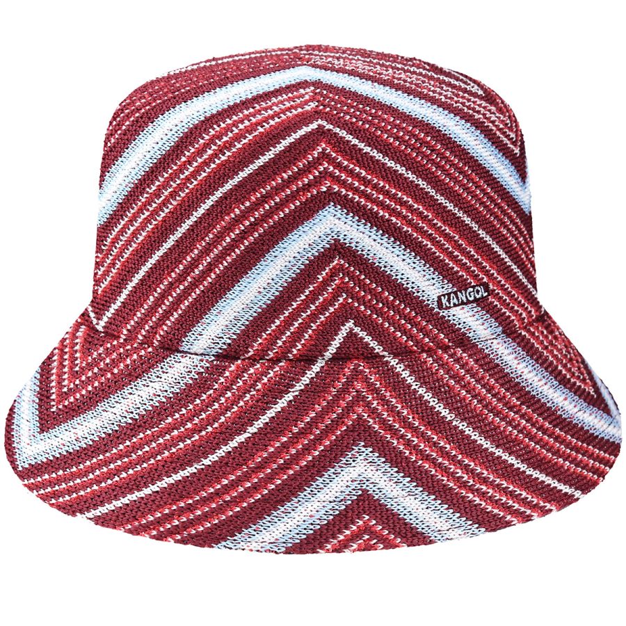 Diagonal Stripes Bucket - Cranberry / S