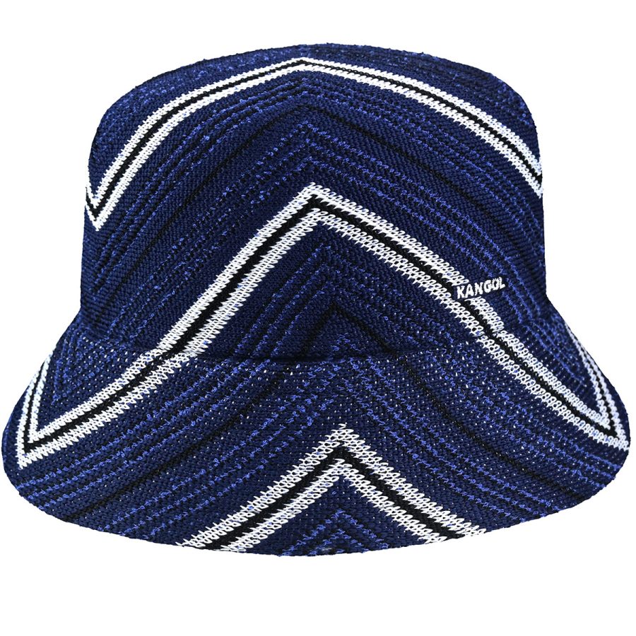 Diagonal Stripes Bucket - Navy / L