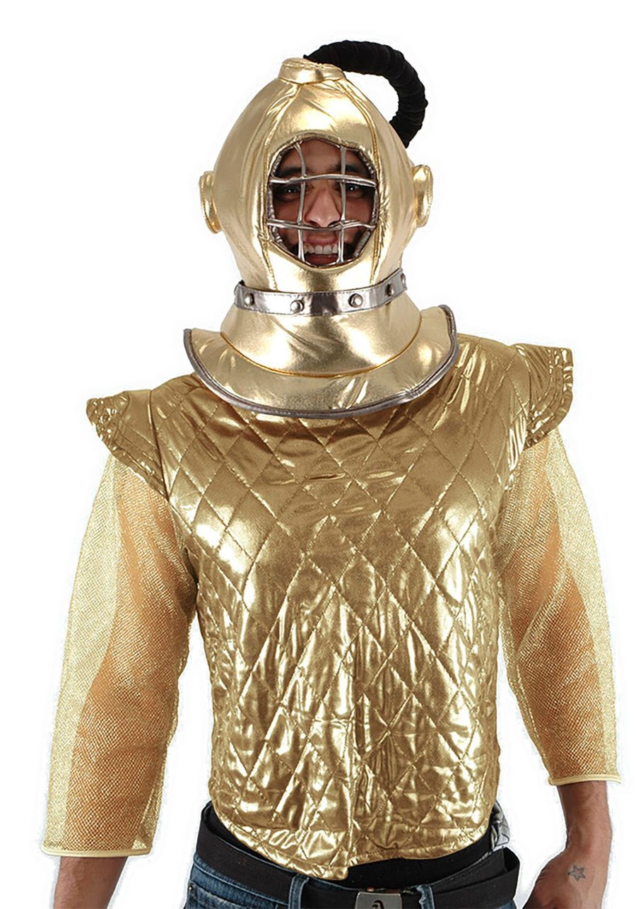 Diving Bell Gold Plush Costume Helmet