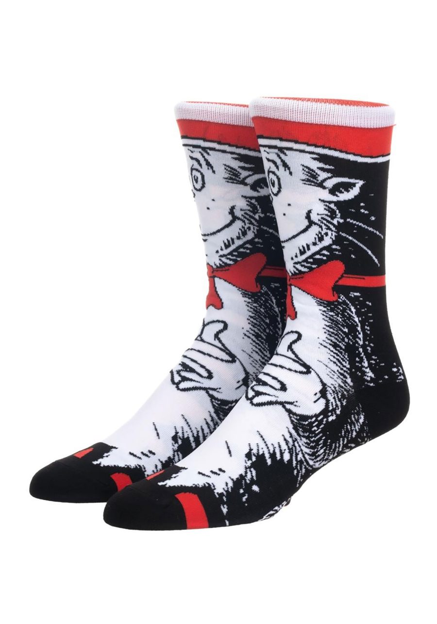 Dr. Seuss: Cat in the Hat 360 Character Crew Socks